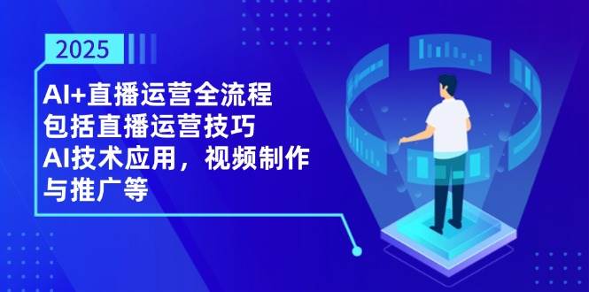 2025AI+直播运营全流程，包括直播运营技巧，AI技术应用，视频制作与推广等-福缘创业网_创业项目大全