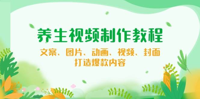 养生视频制作教程，文案、图片、动画、视频、封面，打造爆款内容-福缘创业网_创业项目大全