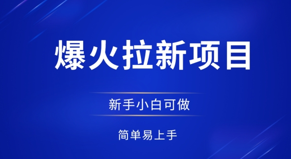 爆火拉新项目，有手就行，小白轻松入门，日入1张拉新整套流程-福缘创业网_创业项目大全