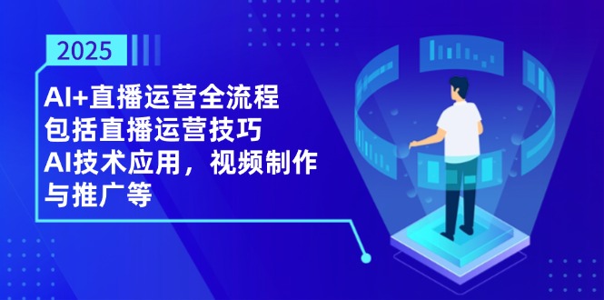 （14523期）2025AI+直播运营全流程，包括直播运营技巧，AI技术应用，视频制作与推广等-福缘创业网_创业项目大全