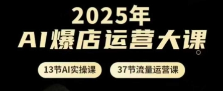 2025年AI爆店运营大课，13节AI实操课+37节流量运营课-福缘创业网_创业项目大全