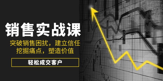 （14297期）销售实战课，突破销售困扰，建立信任，挖掘痛点，塑造价值，轻松成交客户-福缘创业网_创业项目大全