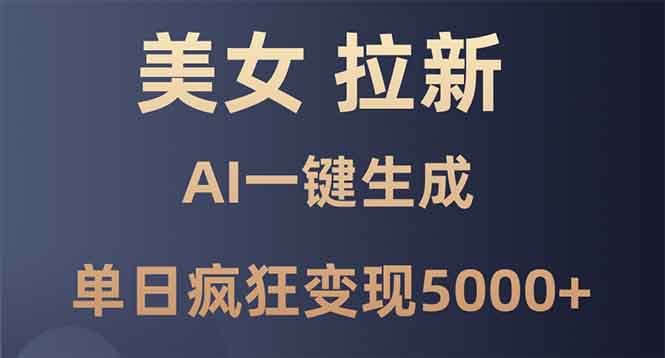 （13866期）美女暴力拉新，通过AI一键生成，单日疯狂变现5000+，纯小白一学就会！-福缘创业网_创业项目大全