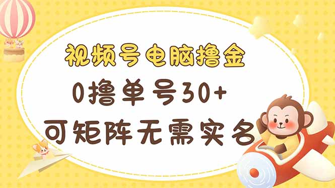（14220期）视频号电脑撸金 0撸单号30+ 可矩阵 无需实名多号多得-福缘创业网_创业项目大全