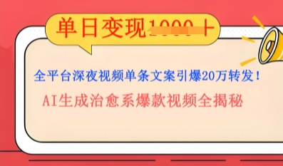 全平台深夜文案新风口：DeepSeek生成百万播放量金句，治愈系内容涨粉速度快4倍-福缘创业网_创业项目大全