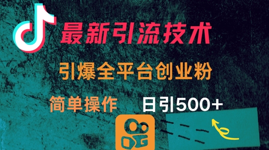 最新引流方法，引爆全平台的一个创业粉，简单操作日引300+-福缘创业网_创业项目大全