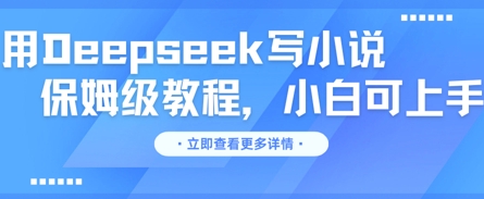 用Deepseek写小说，保姆级教程，小白可实操-福缘创业网_创业项目大全