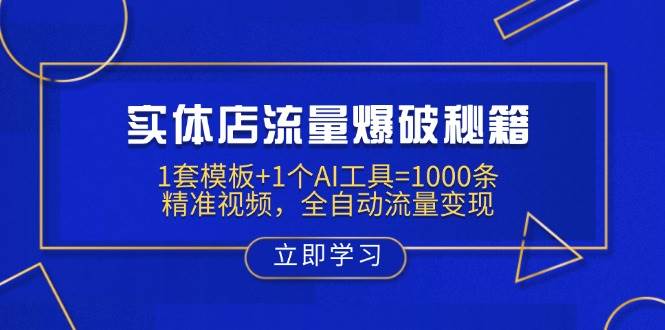 实体店流量爆破秘籍：1套模板+1个AI工具=1000条精准视频，全自动流量变现-福缘创业网_创业项目大全