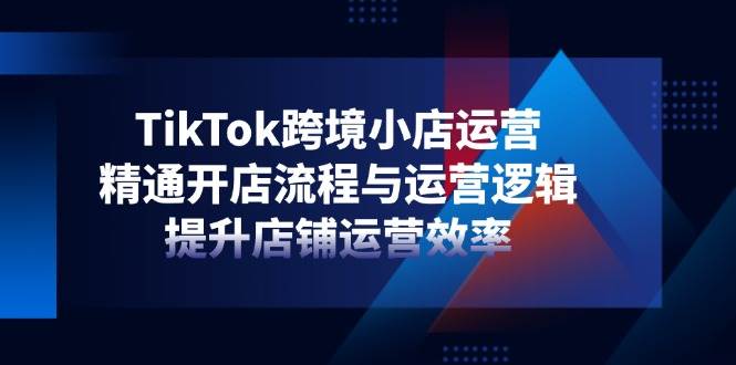 TikTok跨境小店运营，精通开店流程与运营逻辑，提升店铺运营效率-福缘创业网_创业项目大全
